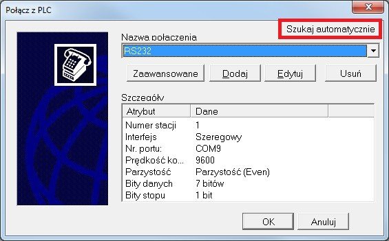 połączenie ze sterownikiem