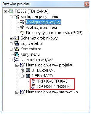 konfiguracja wejść i wyjść analogowych