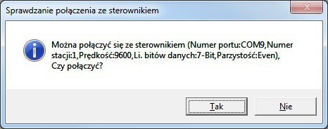 połączenie ze sterownikiem