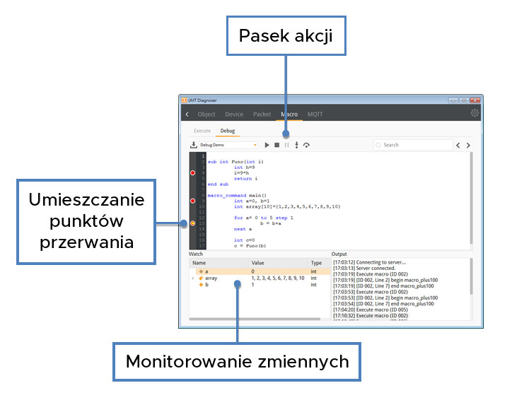 narzędzie do debugowania makr