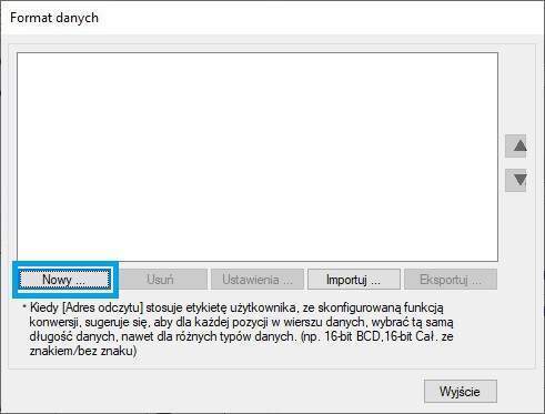 format danych w panelu HMI