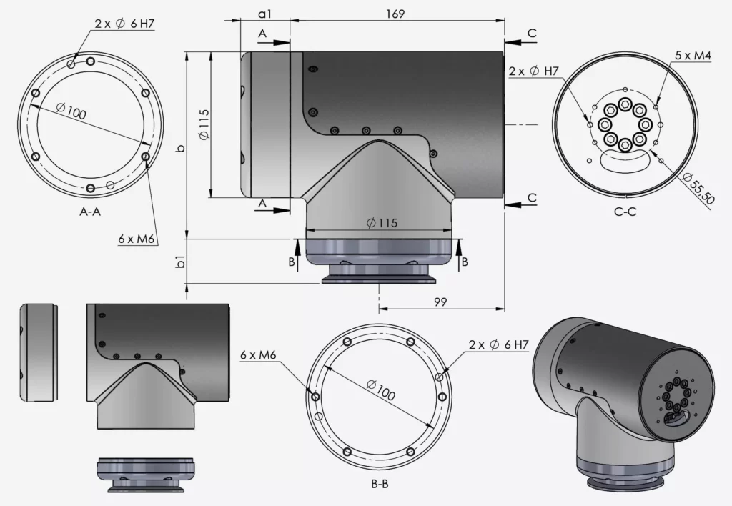 Rysunek gabarytowy - MR-R-F1/0-S115​