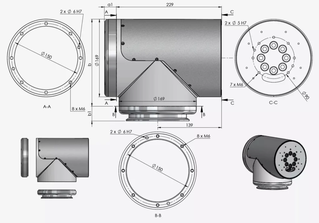 Rysunek gabarytowy - MR-R-F1/90-S169​