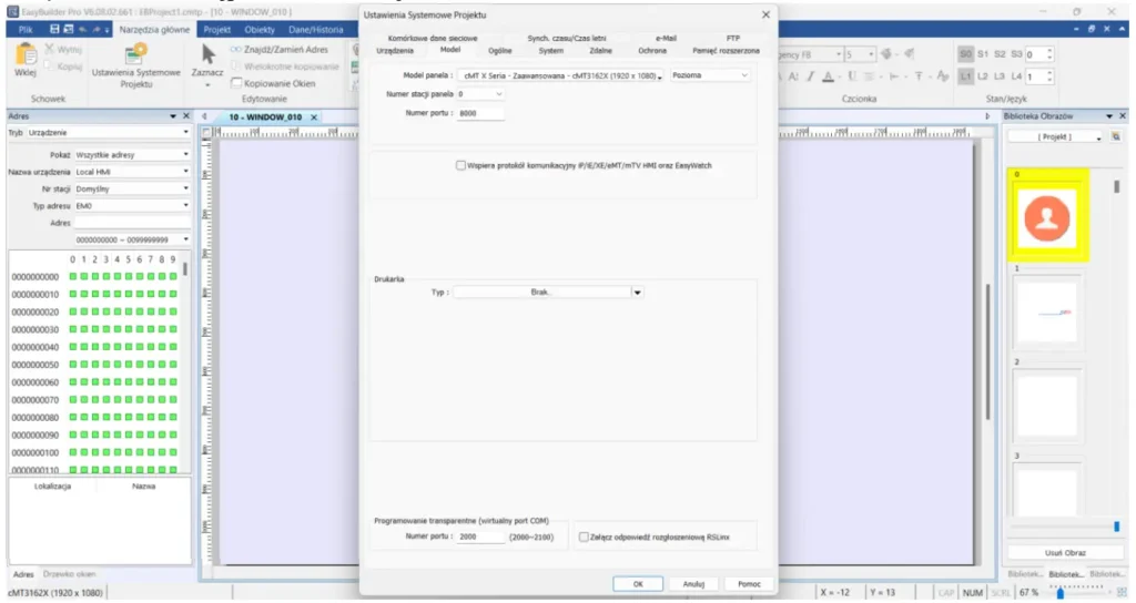 Easy Builder - zmiana modelu